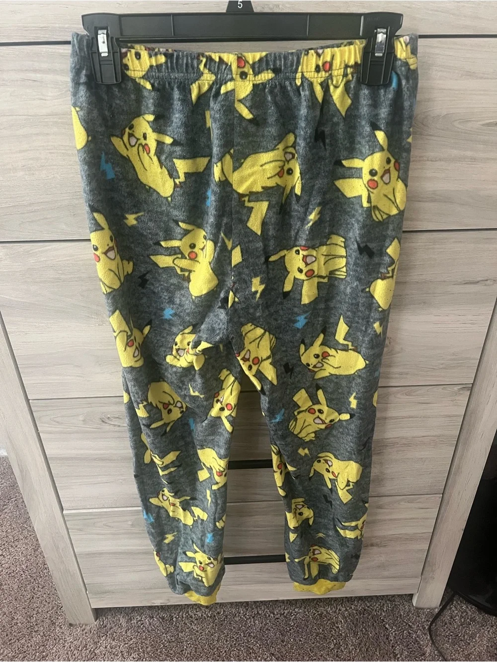 Gymboree Gray and Yellow Pikachu Fleece Joggers